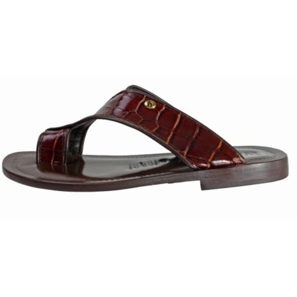Luke Red Men’s Italian Leather Sandals Shoes main image 4